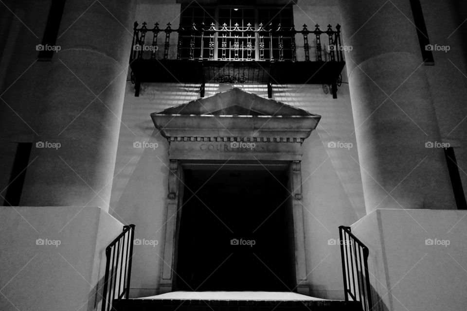 Courthouse at night