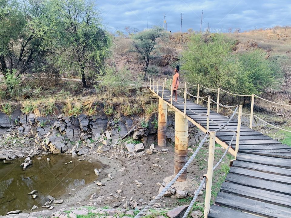 Crossing bridge 