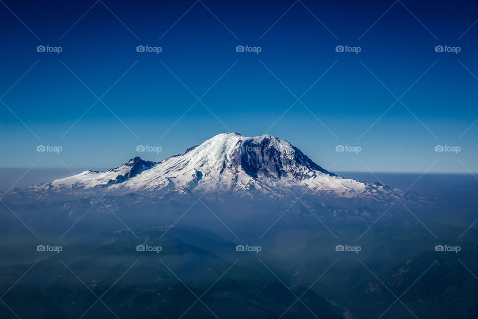 Aerial view of Mount Rainer