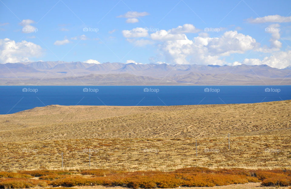 Tibetan lake view