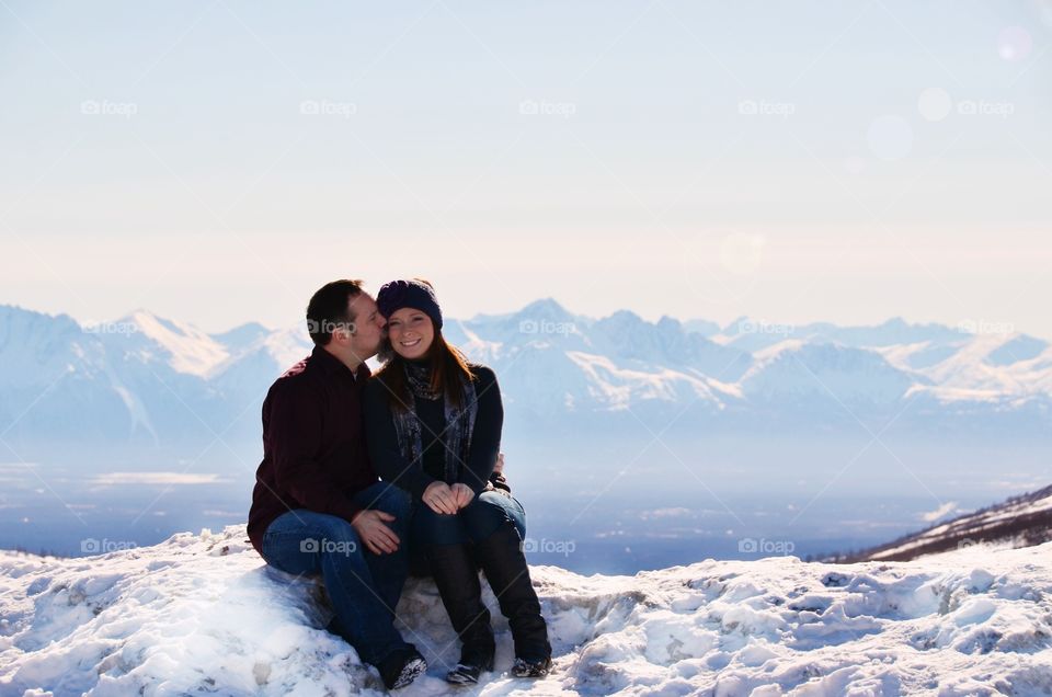An engagement . Courtney engagement on hatchers pass 
