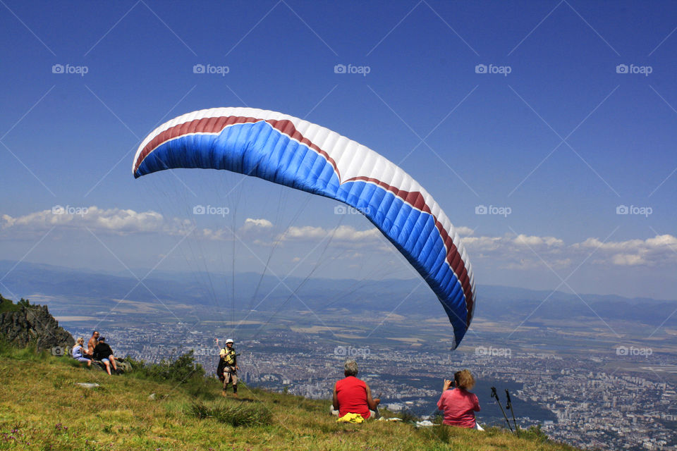 Paragliding. Summer adventures