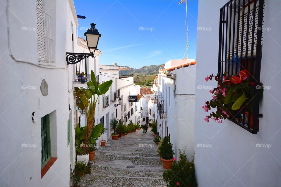 Such an idyllic and charming little Spanish white village - the village of Frigiliana in Andalucia