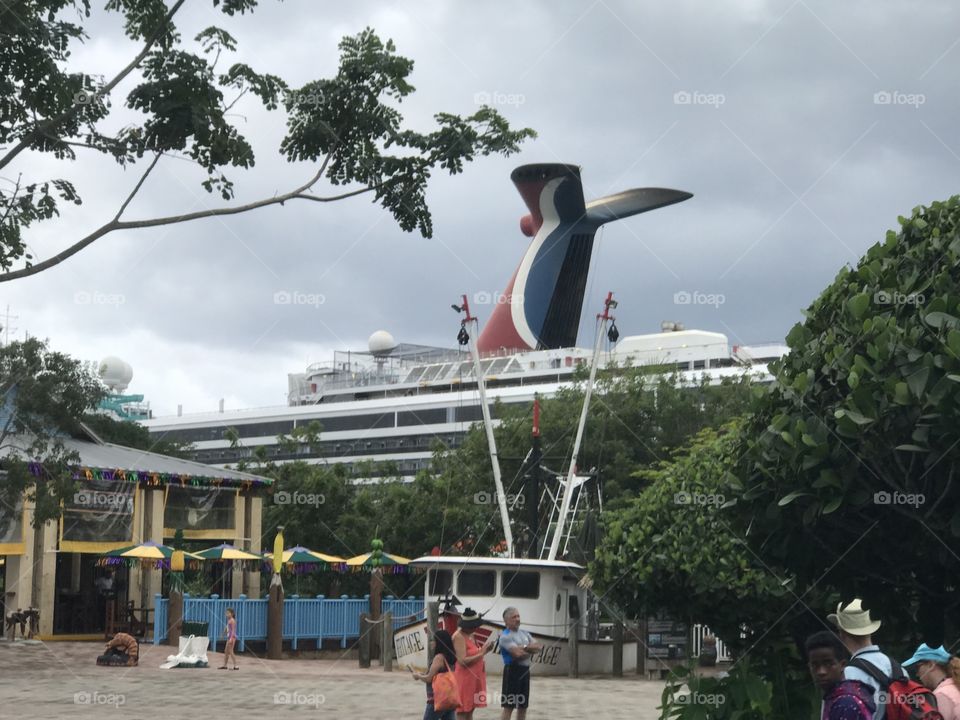 Cruise ship at port