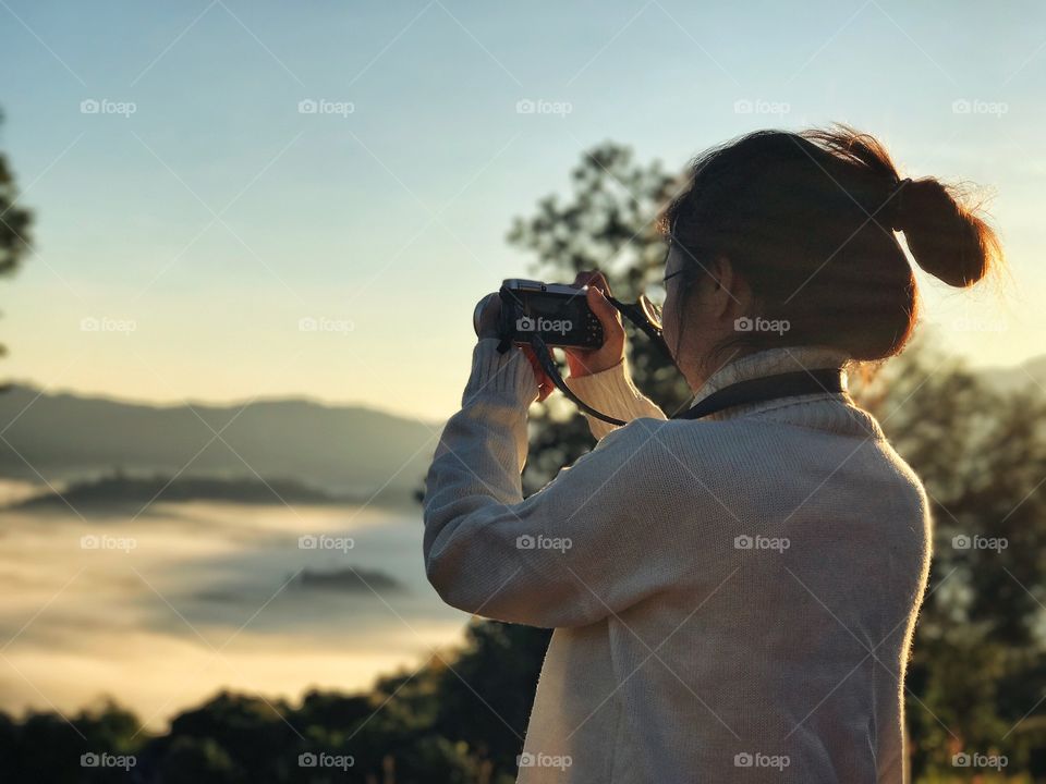 Women taking a photo 