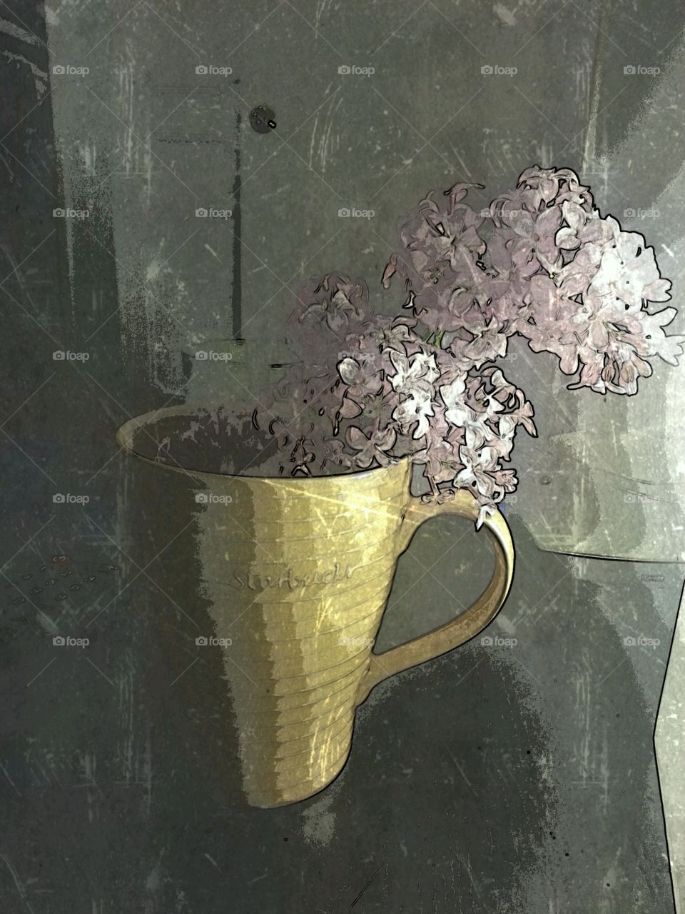 Starbucks and Lilacs