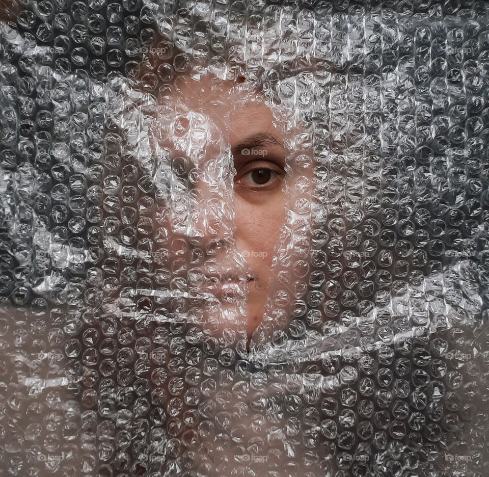 Photo of a girl with plastic