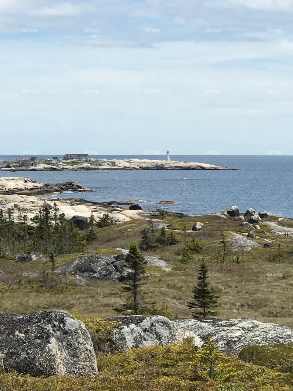 Peggy’s Cove on the horizon 