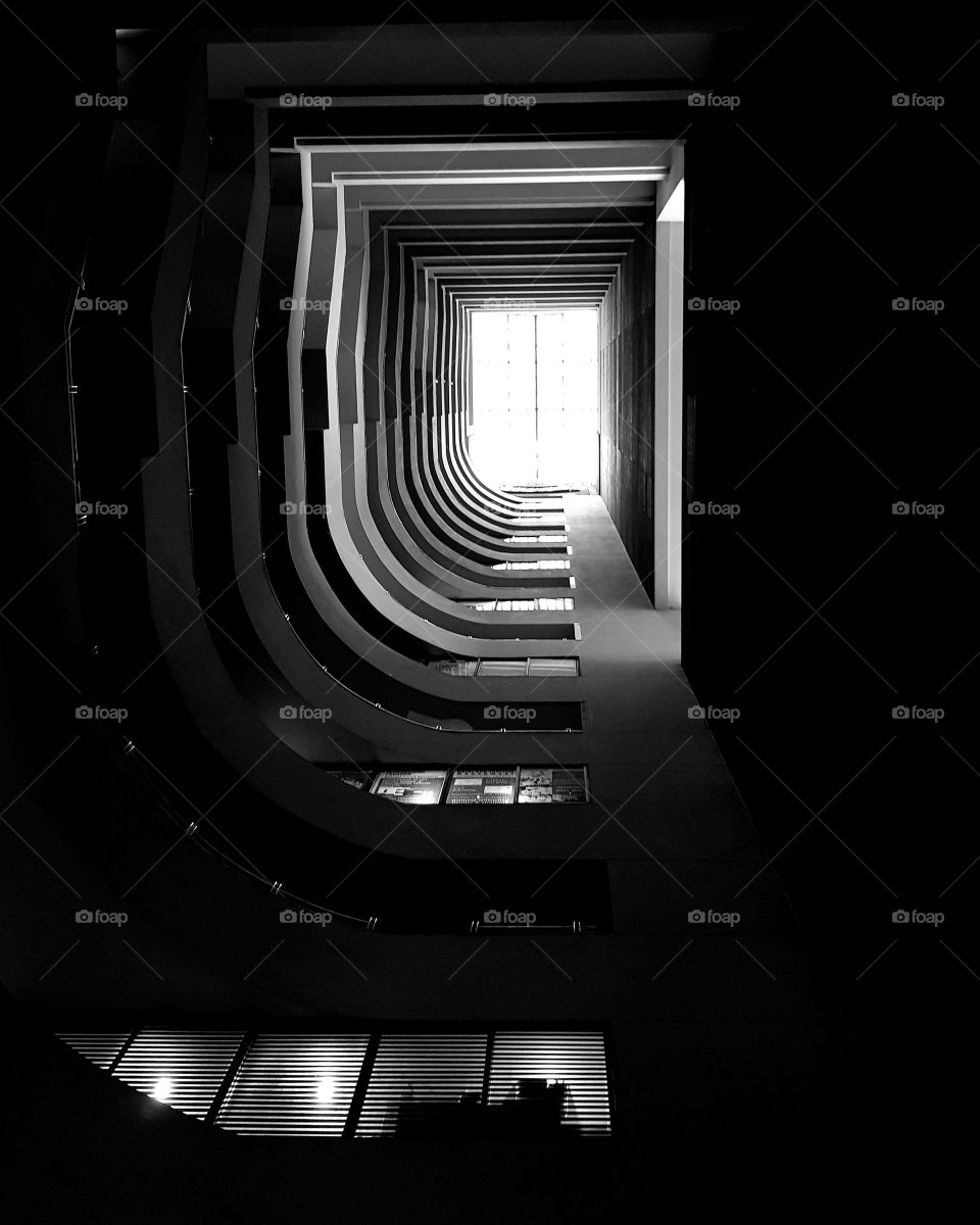 black and white architecture