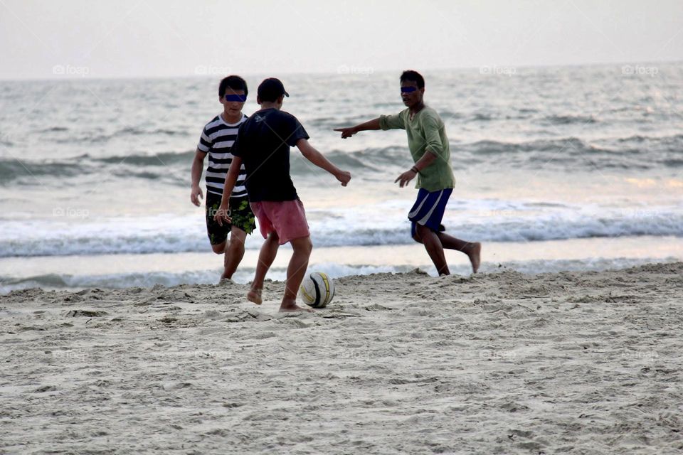 Football on the beach