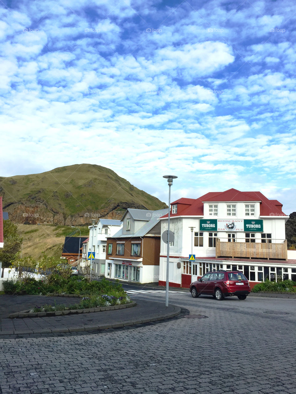 Iceland volcano town