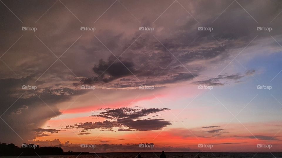 Amazing sunset views of the Mindil Beach in Darwin,  Northern Territory of Australia