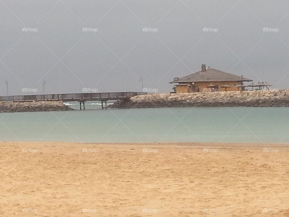 caleta de fuste beach. raining on fuerteventura