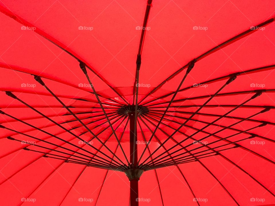 Red garden Umbrella