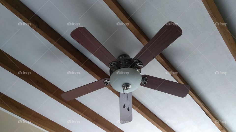 Ceiling fan, wooden,