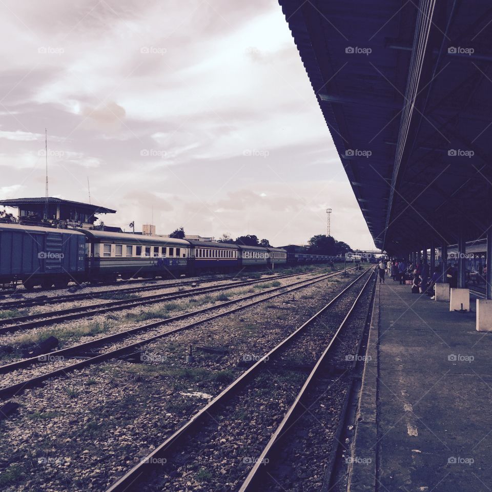 Hatyai junction, the most southern railway junction of Thailand. 