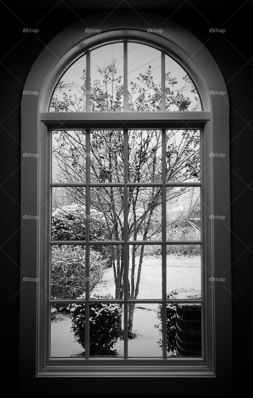 At work watching the snow fall again ❄️