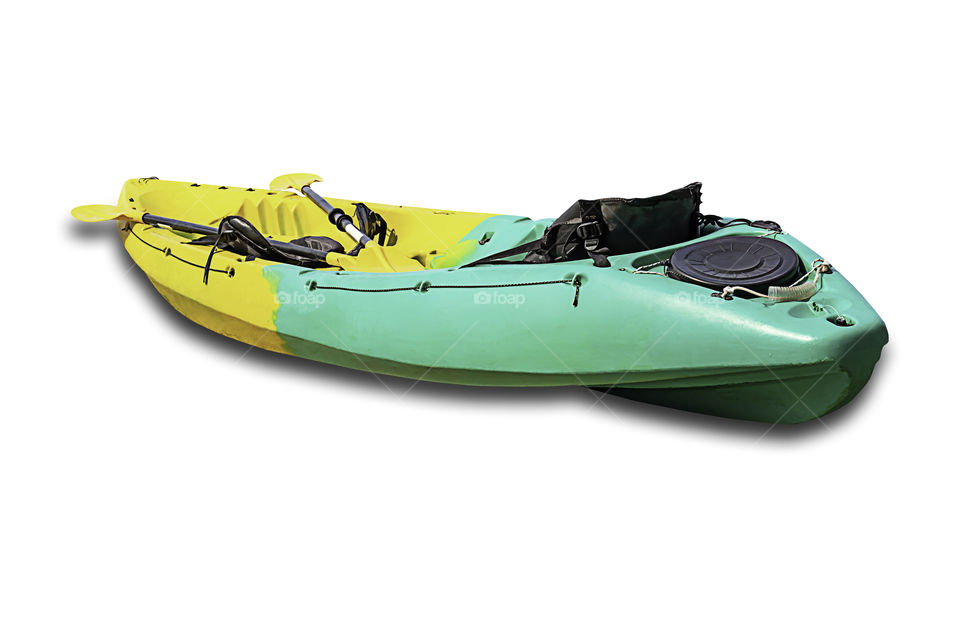 Isolated Kayaking and diving mask on a white background with clipping path.