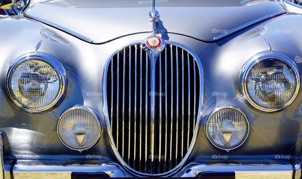Vintsge Jaguar. Vintsge silver. Jaguar 3.8litre classic car