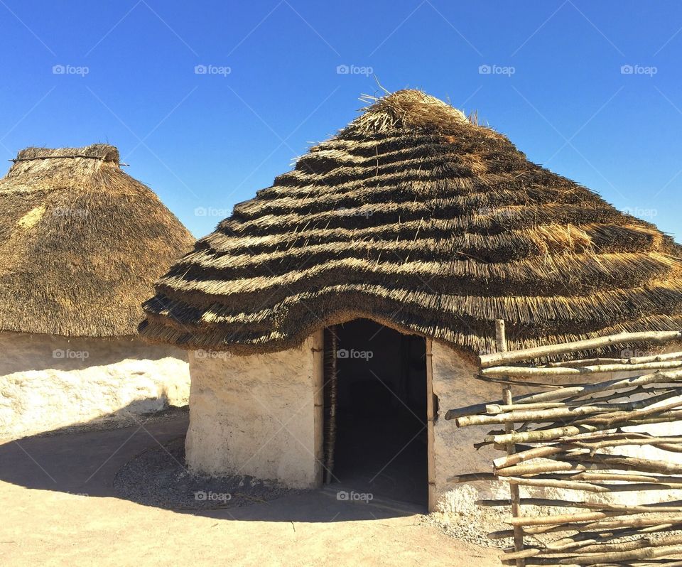 Old Hut in the past at the exibition