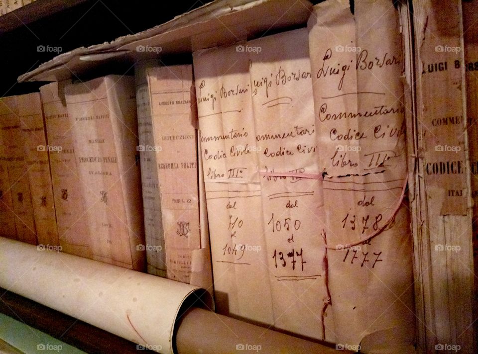 Old precious books and papers