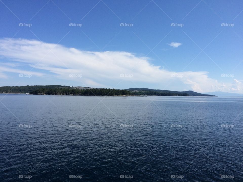 The Island. The seas are calm 