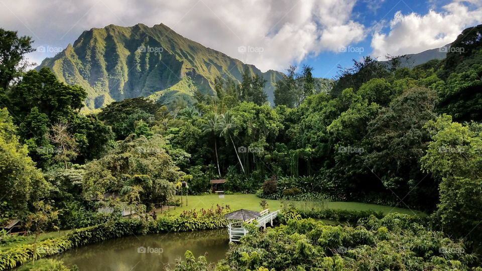 Koolau Mountains in Kaneohe Hawaii