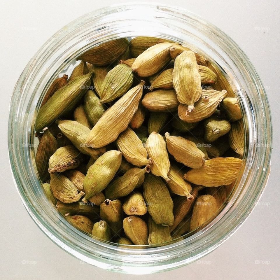 Cardamom in a jar