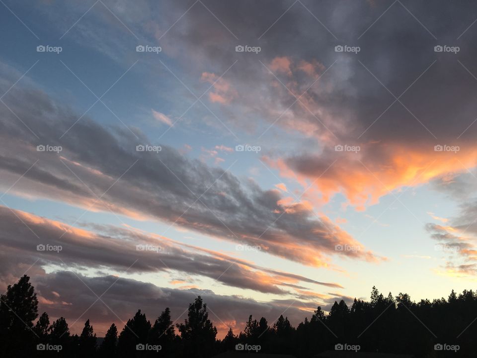 Sunset in Spokane, Washington 