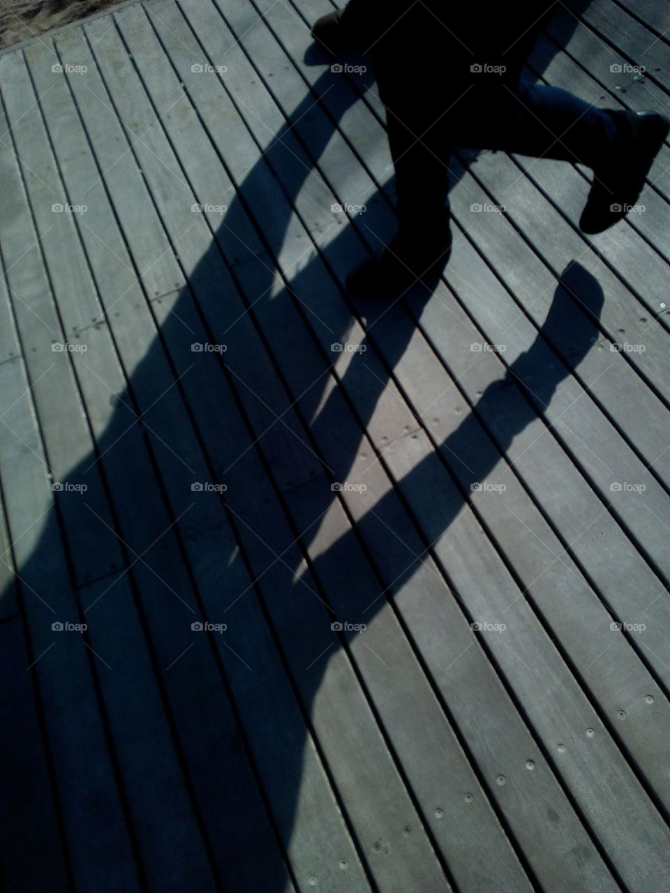 shadows while walking