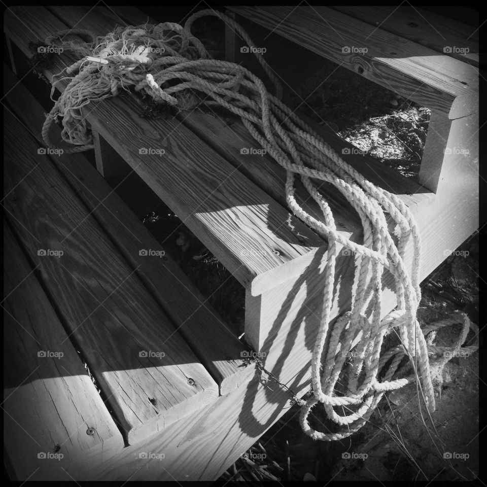 Ropes on the steps 