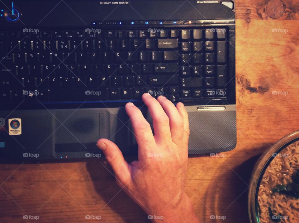 Hand on a Keyboard