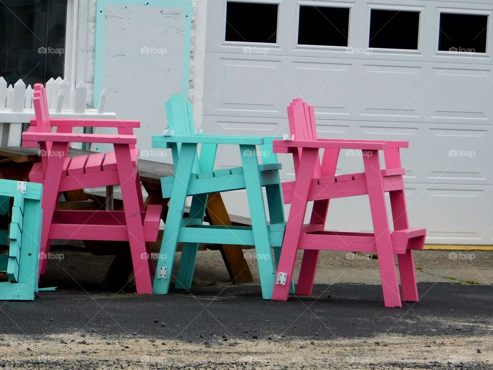 The Pink Beach Chairs