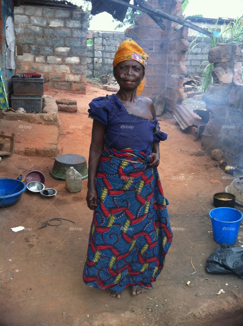 African village woman
