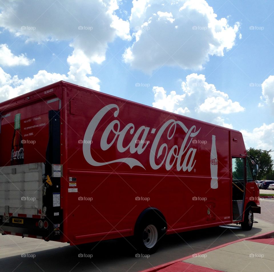 Coca cola red truck 