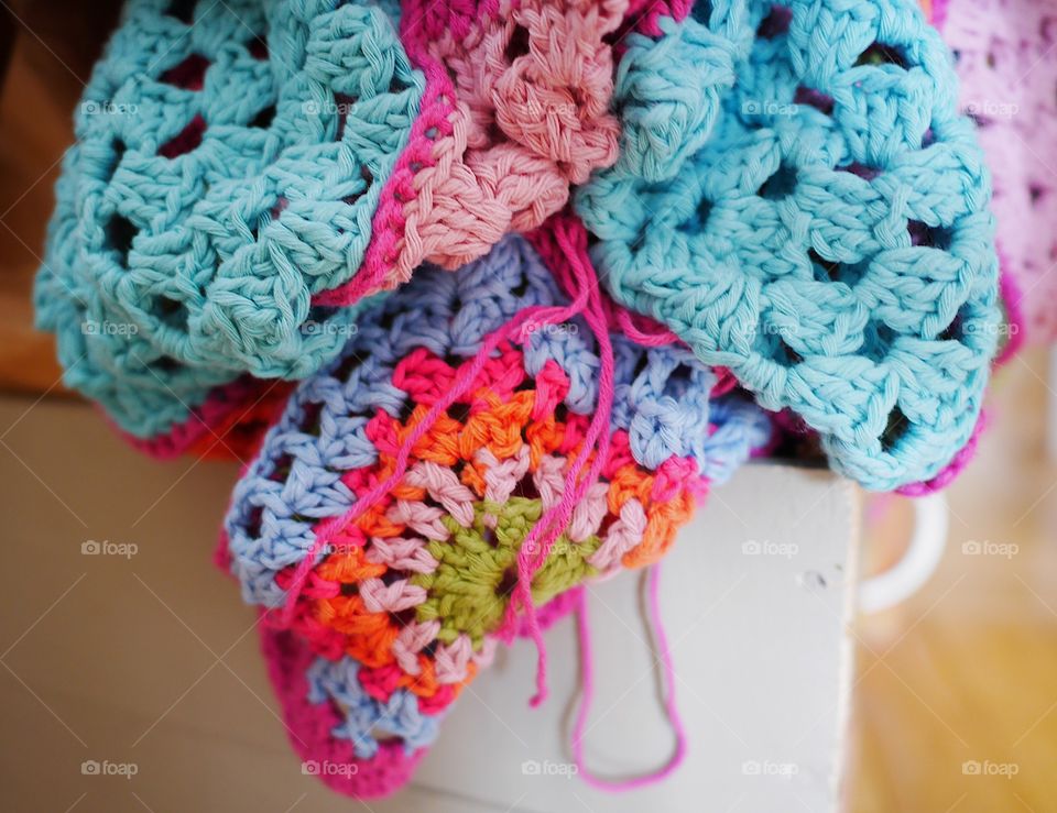 Close-up of crochet