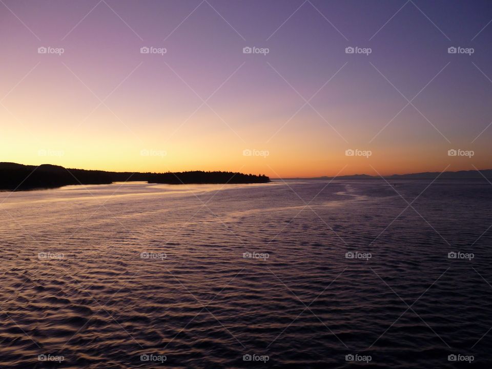 Gorgeous sunset off BC Ferries in Beautiful BC