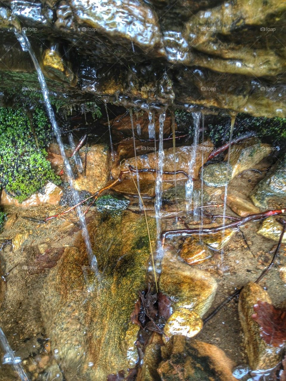 Close-up waterfall