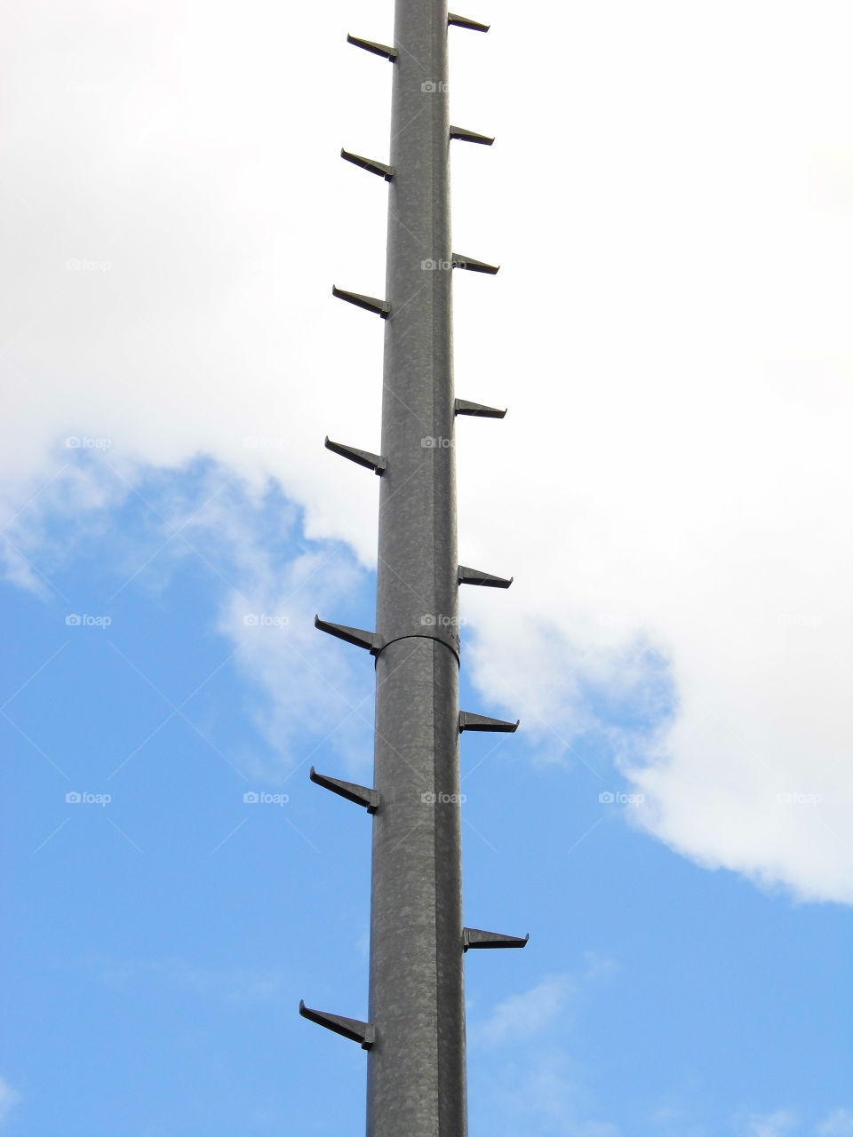 steel design and beautiful sky background