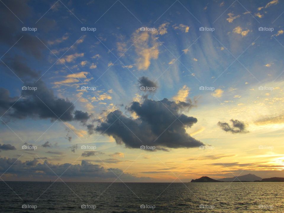 Sunset over Bagnoli ( Naples - Italy ).