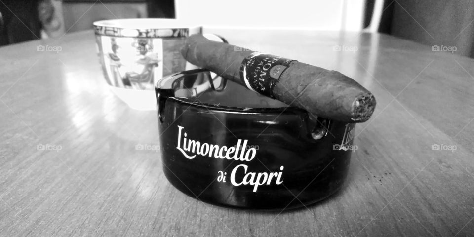 Cigarette and coffee