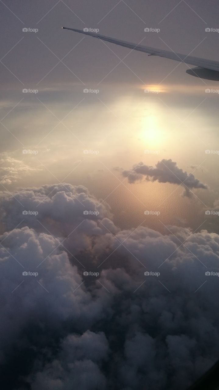 Sunset, Sky, Sun, No Person, Weather