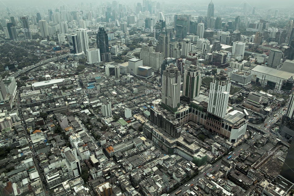 A view on Bangkok from Bayoke Sky tower 