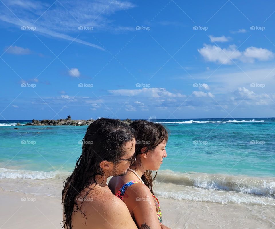 cita romántica en la playa