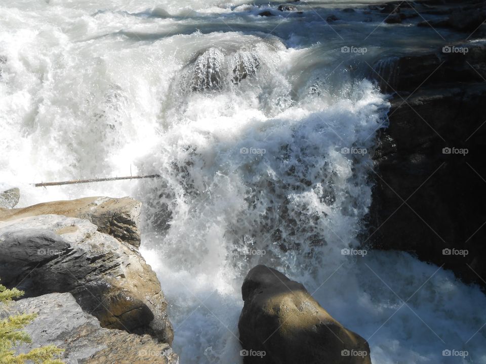 River crashing over rocks