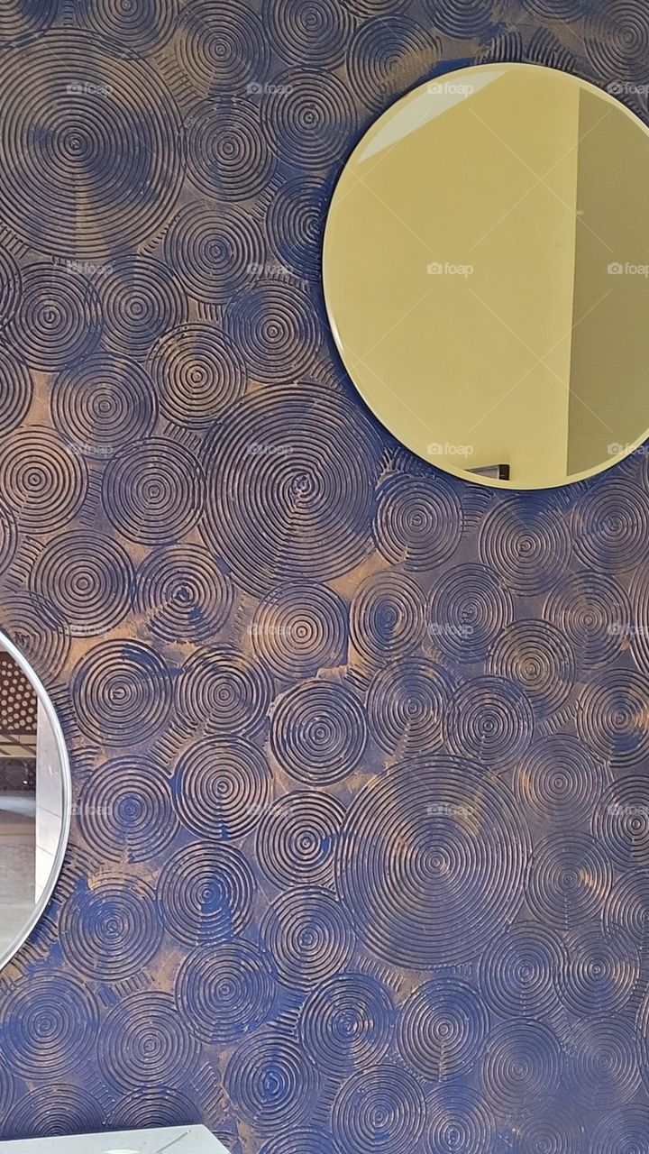 purple wall decor at a resort in india