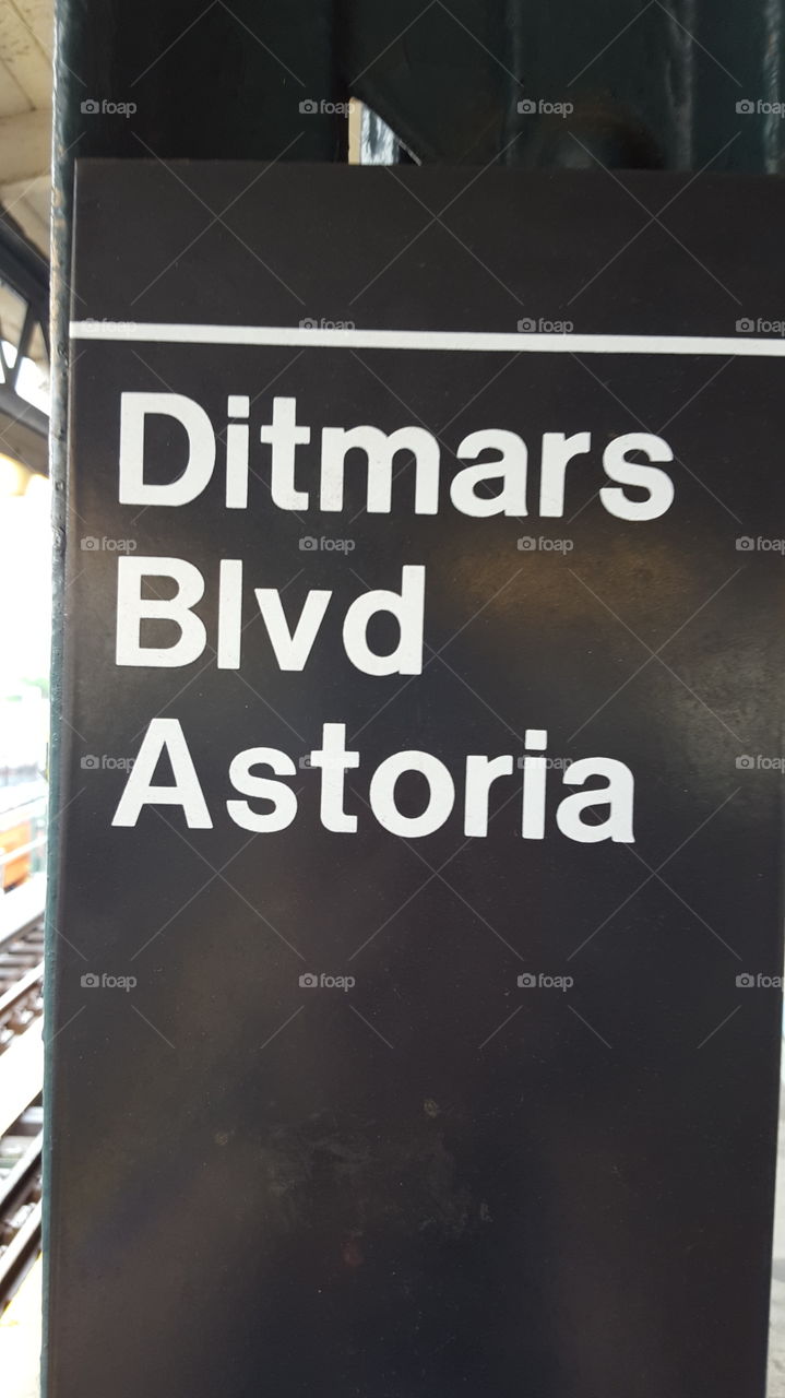Ditmars Blvd Astoria Subway Stop Sign