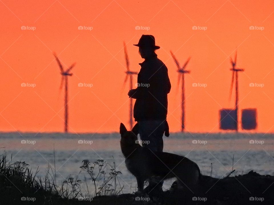 Man with dog