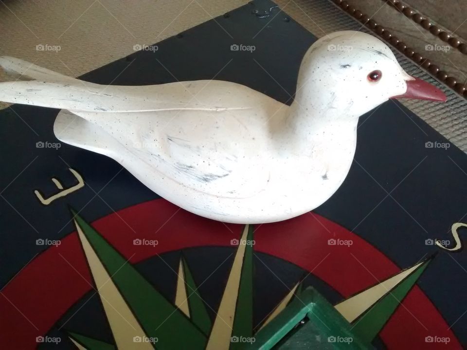 Beachy Wooden Bird