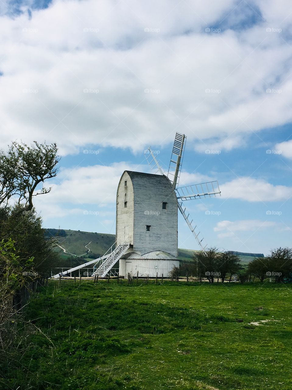 Kingston Six Sail Windmill, Lewes, East Sussex, South Downs, England